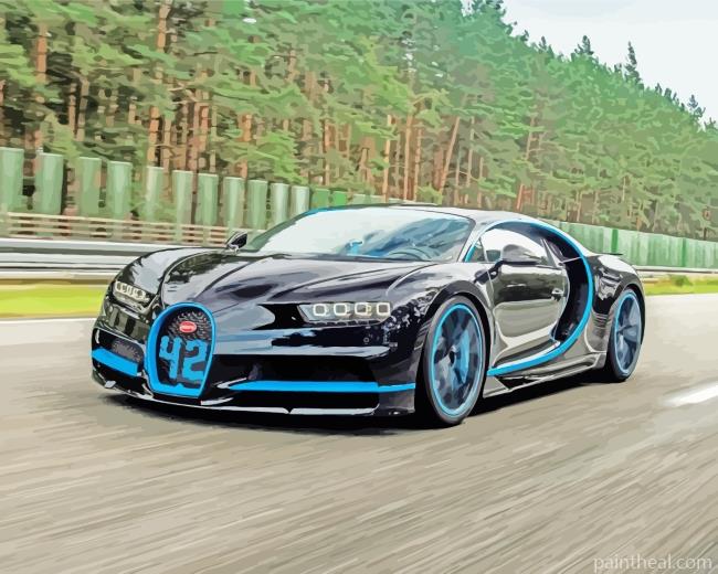 Bugatti Luxury Car Painting By Numbers Kits