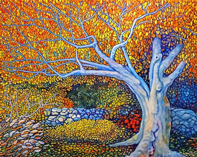 Colorful Beech Tree Painting By Numbers Kits