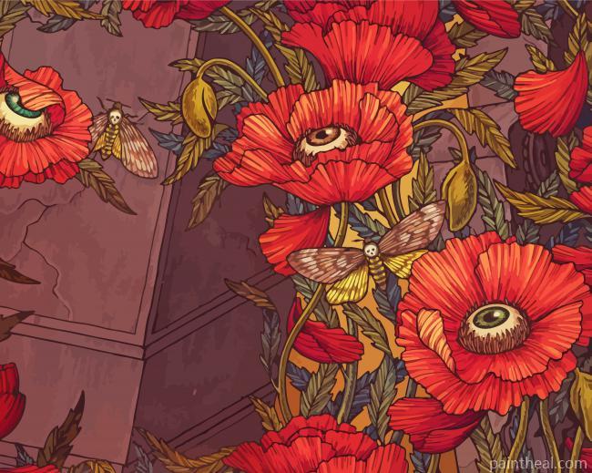 Eye Flower Art Painting By Numbers Kits