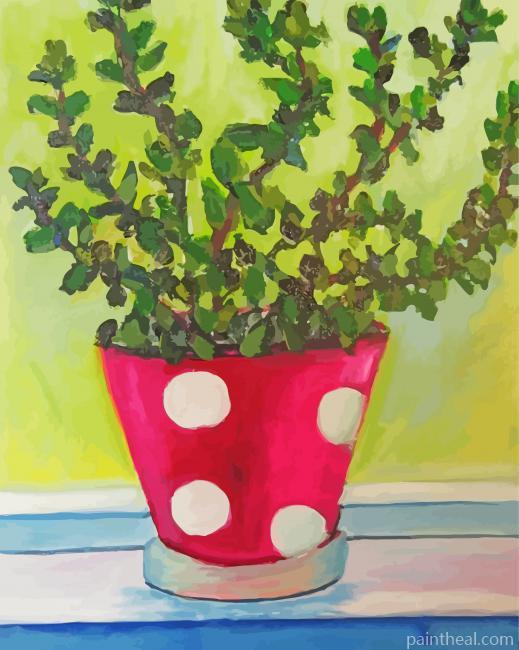 Aesthetic Jade Plant Painting By Numbers Kits