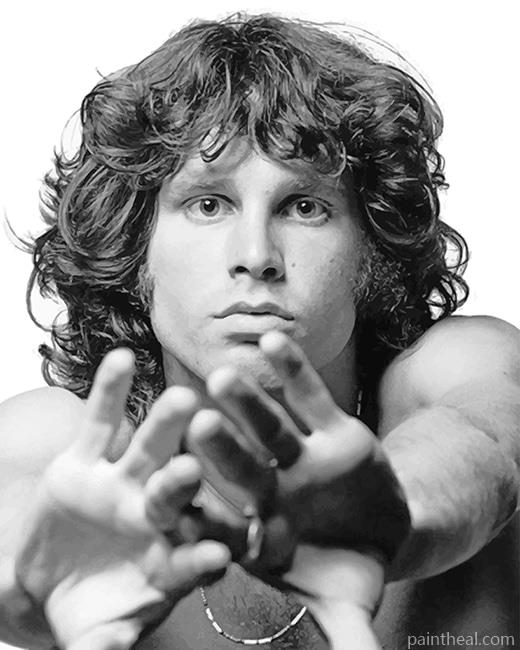 Jim Morrison black and white NEW Painting By Numbers Kits