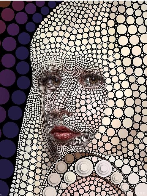 Girl By by Circles People Painting By Numbers Kits