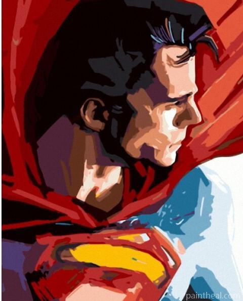 Superman Close Up People Painting By Numbers Kits