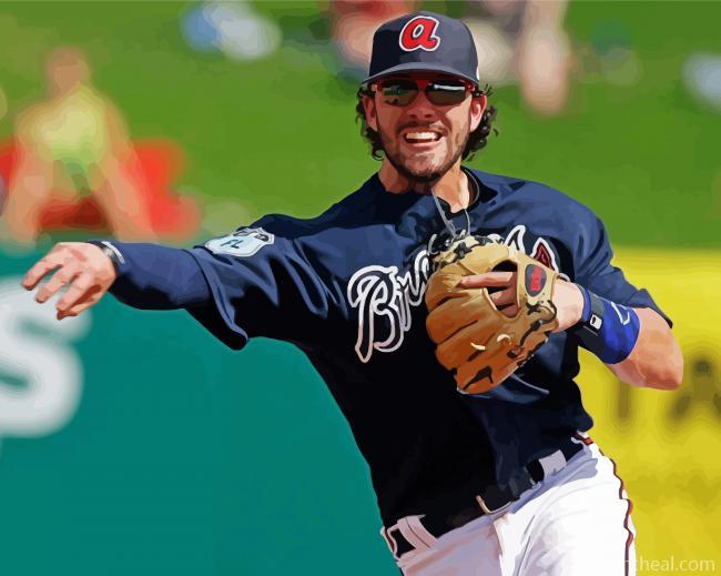 Baseball Player Dansby Swanson Painting By Numbers Kits