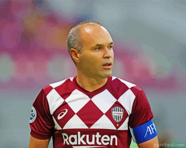 Andres Iniesta Footballer Painting By Numbers Kits