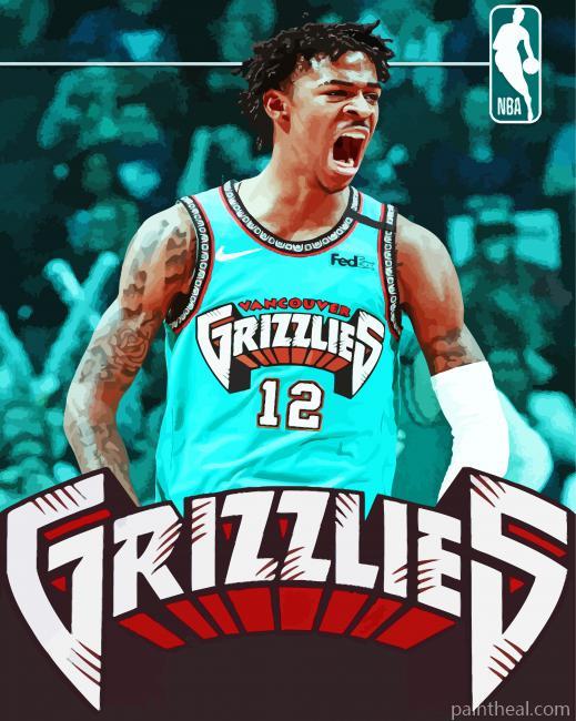 Memphis Grizzlies Player Poster Painting By Numbers Kits