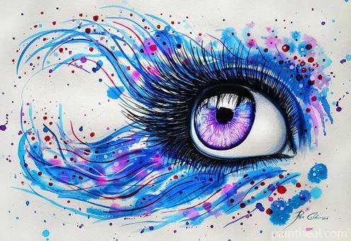 Multi Colored Eyes People Painting By Numbers Kits