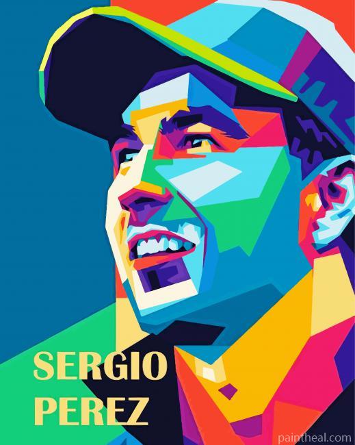 Sergio Perez Pop Art Painting By Numbers Kits
