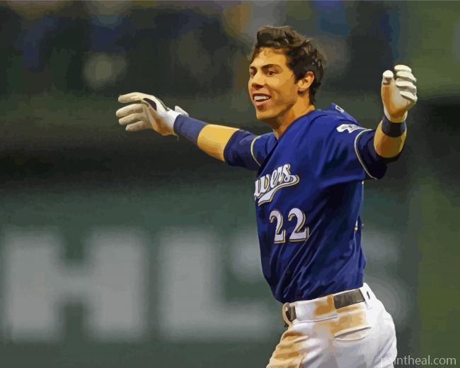 Christian Yelich Professional Player Painting By Numbers Kits