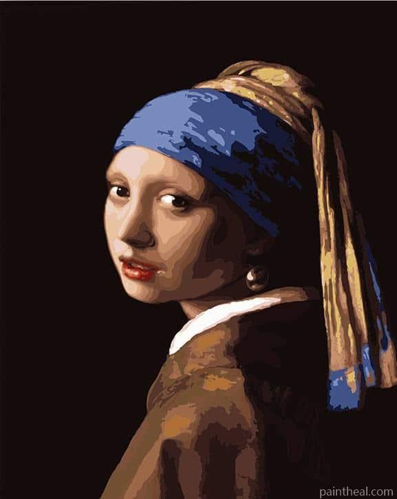 Girl with a Pearl Earring Johannes Vermeer Painting By Numbers Kits