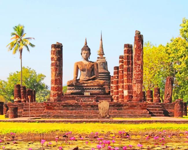 Sukhothai Historical Park NEW Painting By Numbers Kits