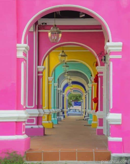 Jalan Kek Chuan Penang Malaysia Painting By Numbers Kits