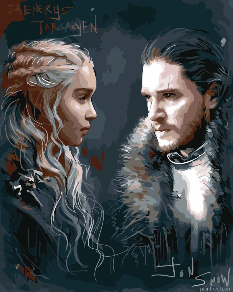 Jon and Daenerys People Painting By Numbers Kits