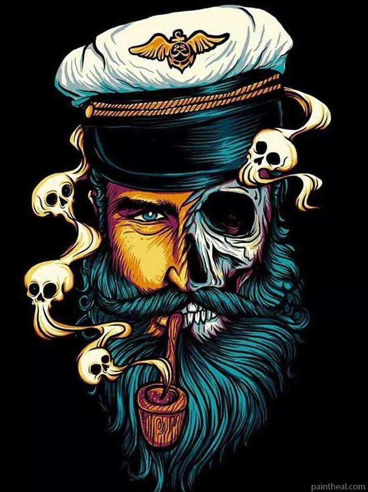 Captain Skull People Painting By Numbers Kits
