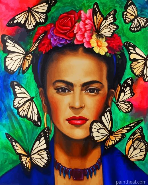 Frida And Butterflies Painting By Numbers Kits