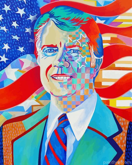 Jimmy Carter Pop Art Painting By Numbers Kits