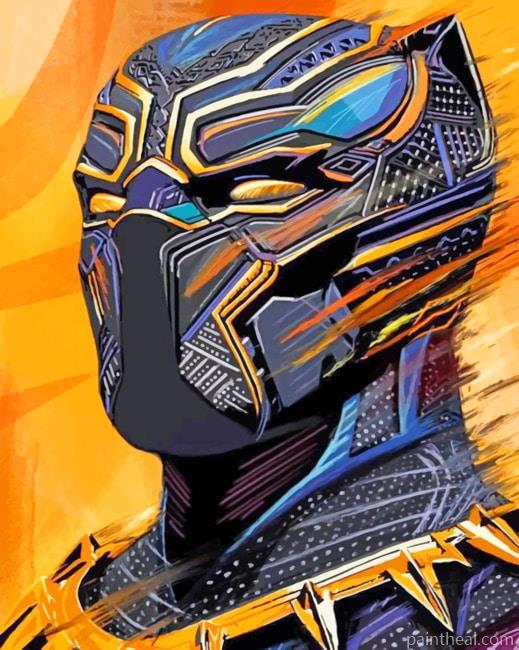 Aesthetic Black Panther Superheroes Painting By Numbers Kits