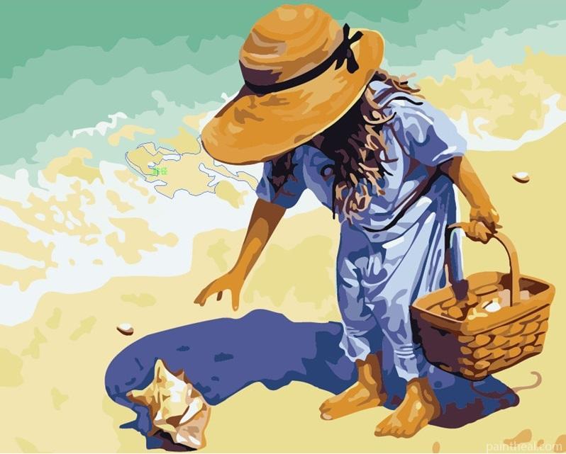 Beach Girl People Painting By Numbers Kits
