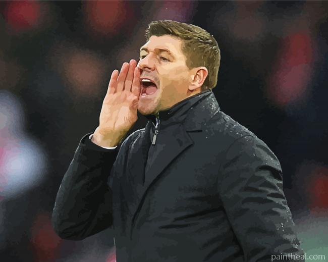 Former Footballer Steven Gerrard Painting By Numbers Kits