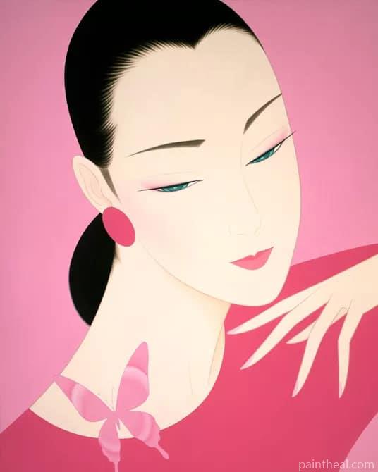 Girl Pink Look People Painting By Numbers Kits