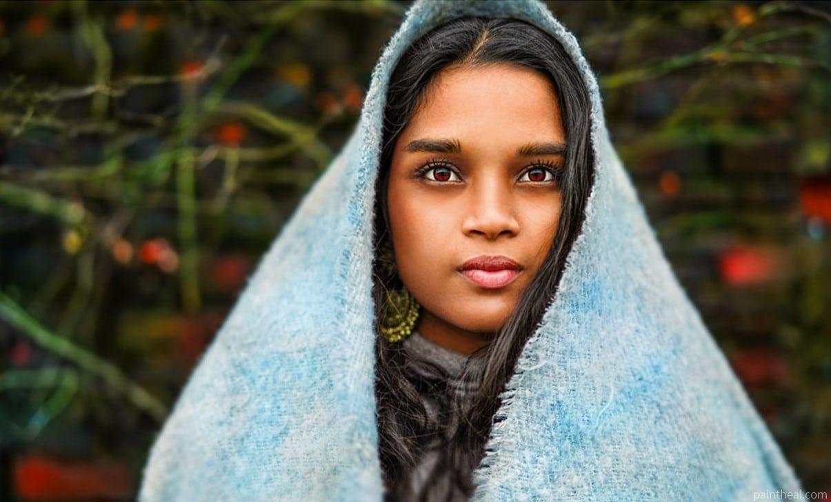 Indian Girl People Painting By Numbers Kits