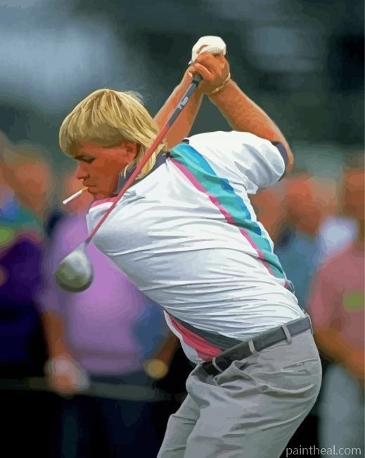 Young Jahn Daly Golfer Painting By Numbers Kits