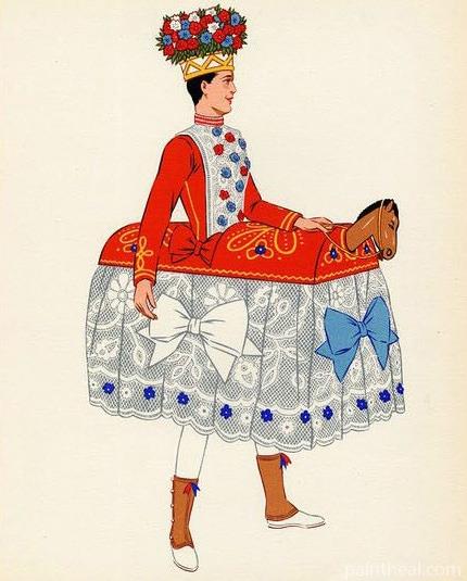 French Basque Dress People Painting By Numbers Kits
