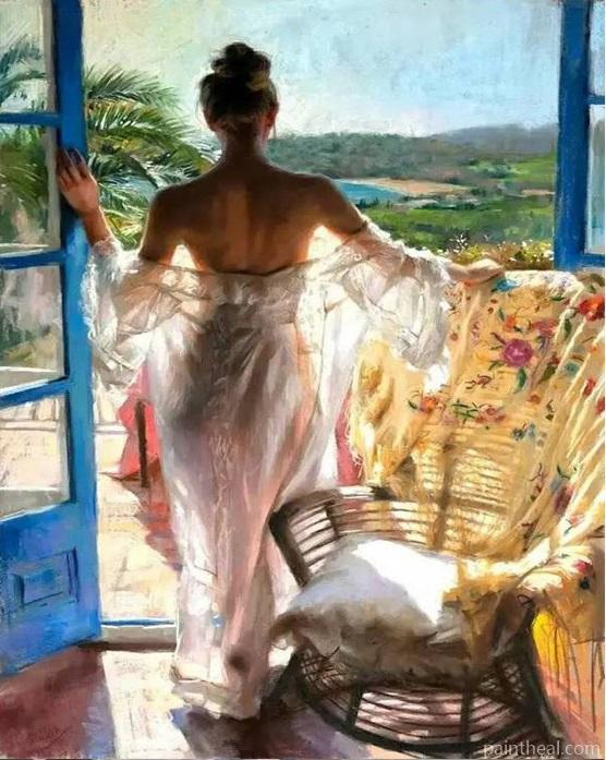 Women at a Window People Painting By Numbers Kits