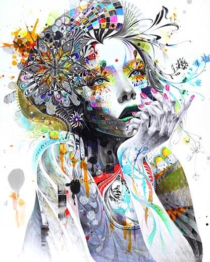 Spiritual Girl People Painting By Numbers Kits