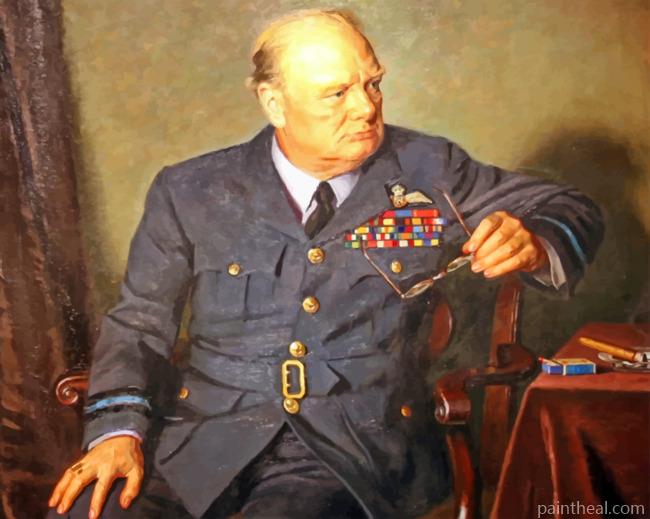 Vintage Winston Churchil Painting By Numbers Kits
