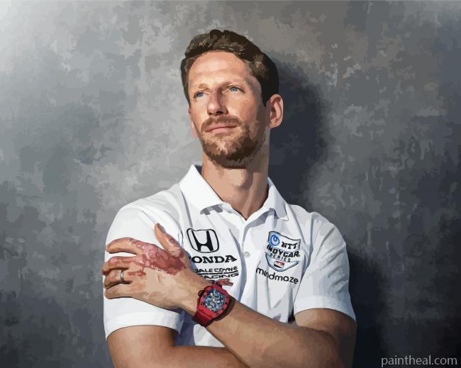 Racer Roman Grosjean Painting By Numbers Kits