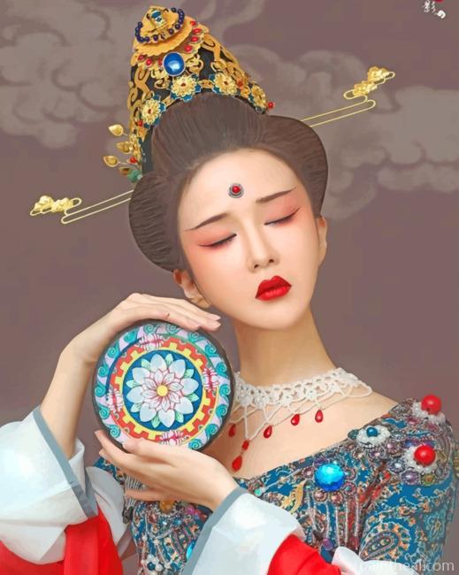 Chinese Woman Painting By Numbers Kits