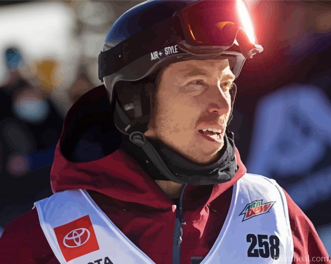 Snowboarder Shaun White Painting By Numbers Kits