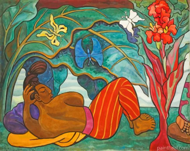 Diego Rivera Juchitan River Rio Juchitan Painting By Numbers Kits