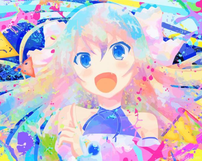 Anime Girl Abstract Painting By Numbers Kits