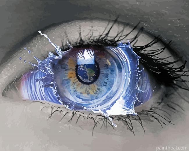 Aesthetic Splash Eyes Painting By Numbers Kits