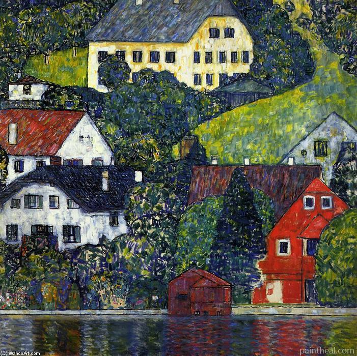 Houses At Unterach On Attersee By Gustav Klimt Abstract Painting By Numbers Kits