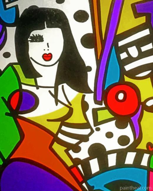 Colorful Abstract Woman Painting By Numbers Kits