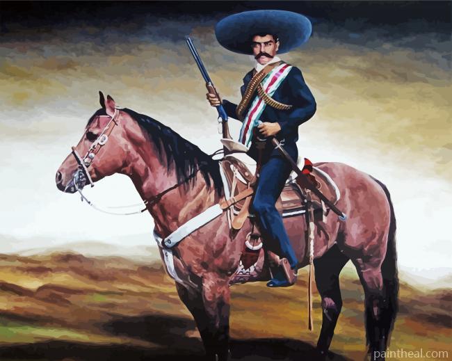 Emiliano Zapata On Horse Painting By Numbers Kits