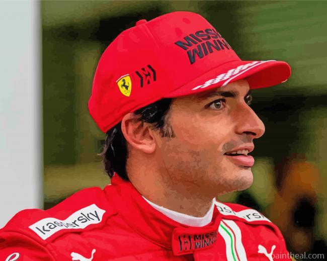 Carlos Sainz Jr Side Profile Painting By Numbers Kits