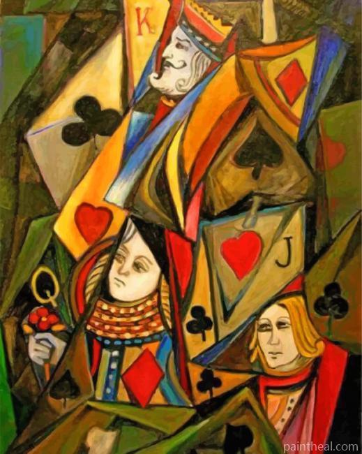 Abstract Poker Cards Painting By Numbers Kits
