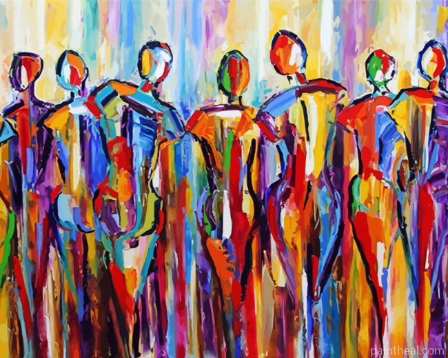 Colorful People Painting By Numbers Kits