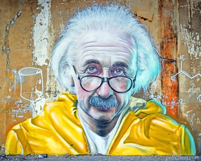 Albert Einstein Graffiti Painting By Numbers Kits