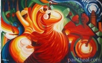 Block Party Ritual Abstract Painting By Numbers Kits