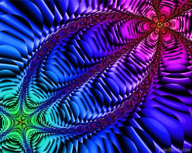 Abstract Fractal Painting By Numbers Kits