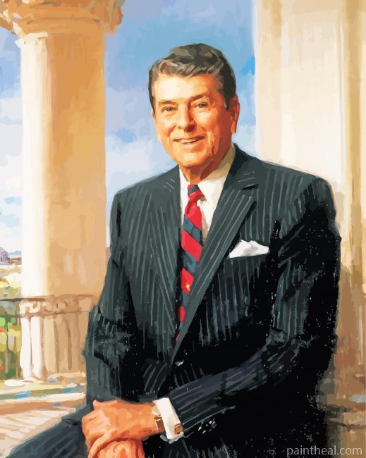 Ronald Reagan Portrait Painting By Numbers Kits