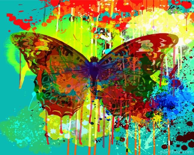 Abstract Splash Butterfly Painting By Numbers Kits