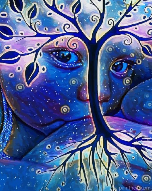 Baby Breastfeeding Tree Painting By Numbers Kits