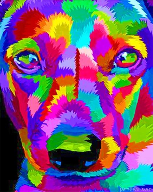 Pop Art Dog Colorful Painting By Numbers Kits