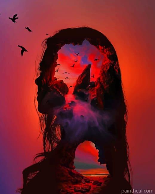 Abstract Nature Girl NEW Painting By Numbers Kits